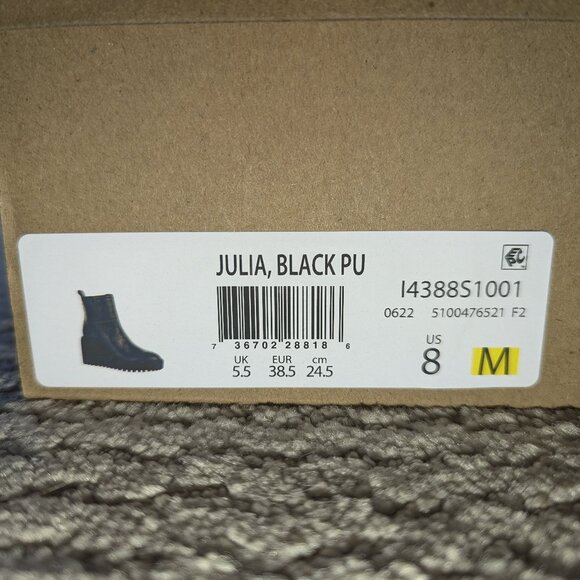 NIB Zodiac Wedge PU Ankle Boots (Julia) - Picture 12 of 13